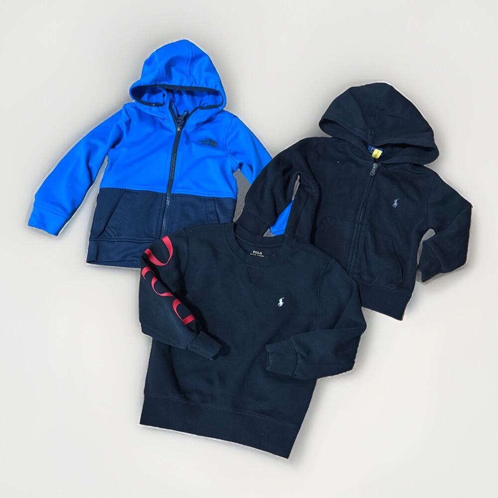 Polo Ralph Lauren North Face Hoodie And Sweatshirt Lot 3 2T/4T
